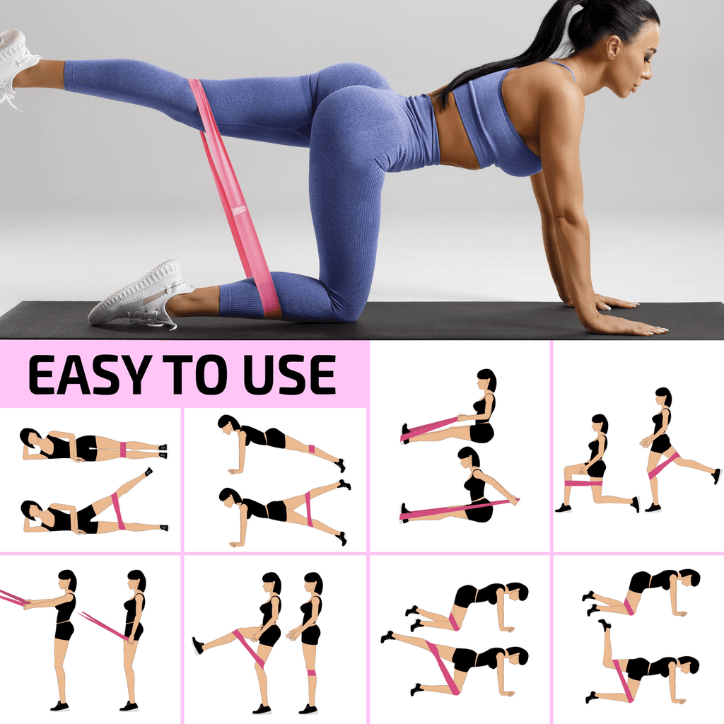 Set of 3 Womens Butt and Hip Exercise Bands