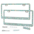 2 Pack Bling License Plate Frames for Women