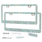 2 Pack Bling License Plate Frames for Women