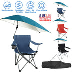 Beach Chair with Detachable Umbrella