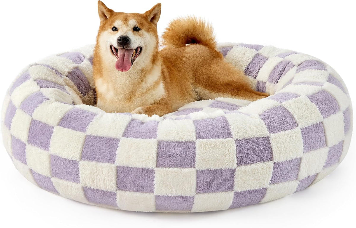 LE SURE Donut Dog Bed – 7 Sizes, 5 Patterns