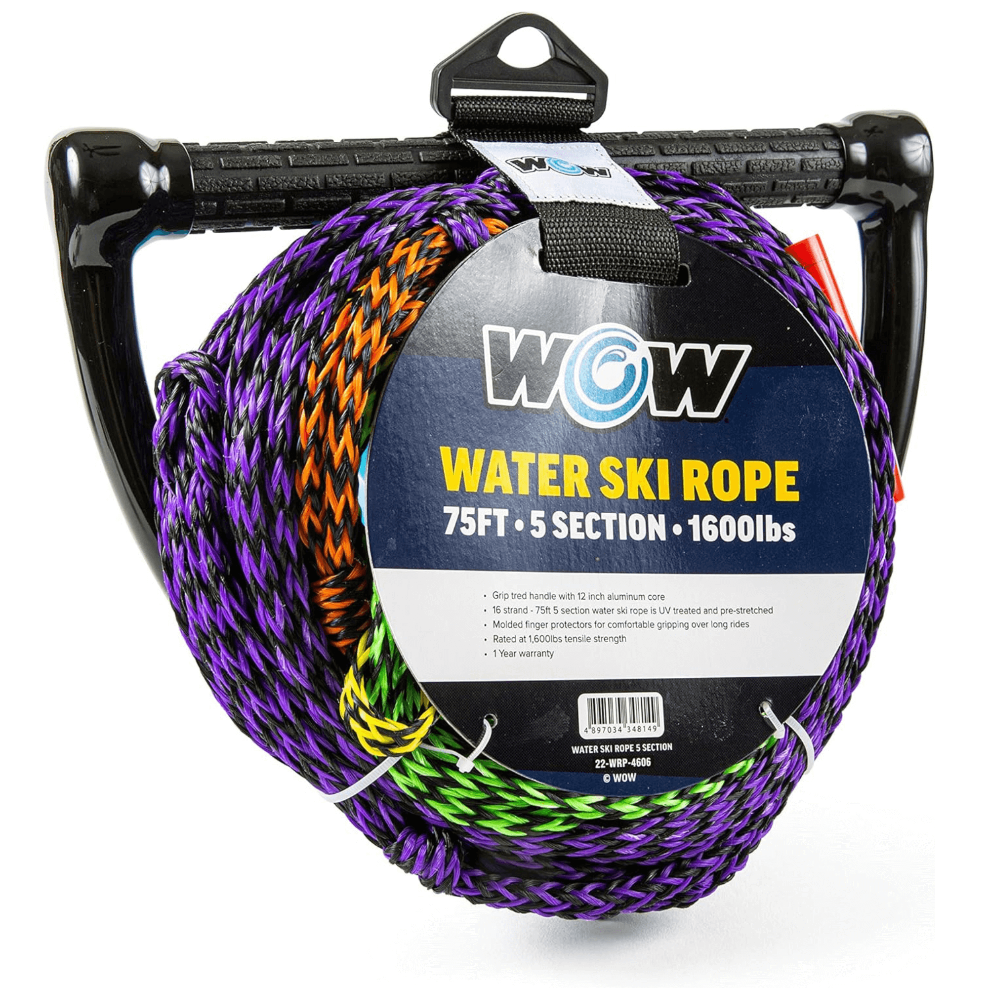 75ft 5-Section Pre-Stretched Water Ski Rope
