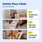 Dog Stairs for Bed Foldable