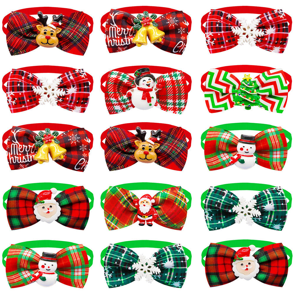 Pet Plaid Bow Tie