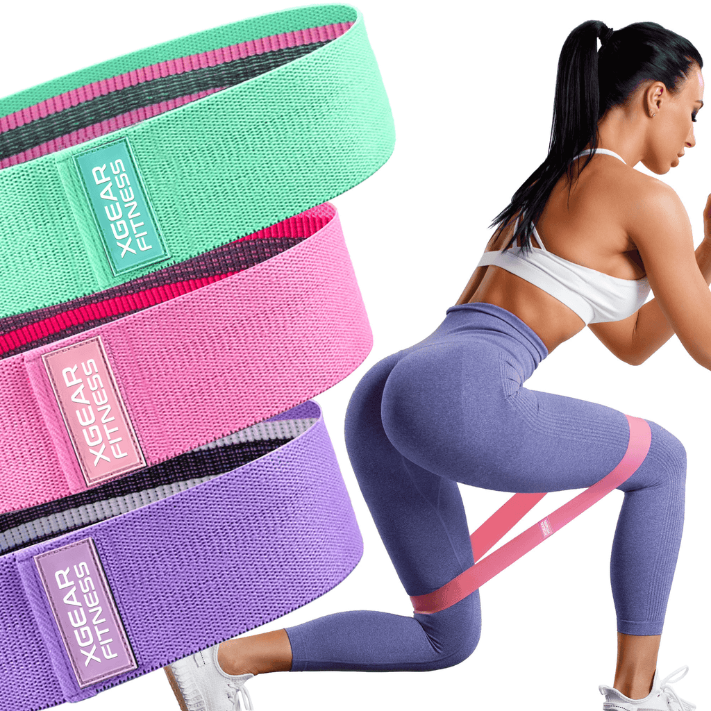 Set of 3 Womens Butt and Hip Exercise Bands