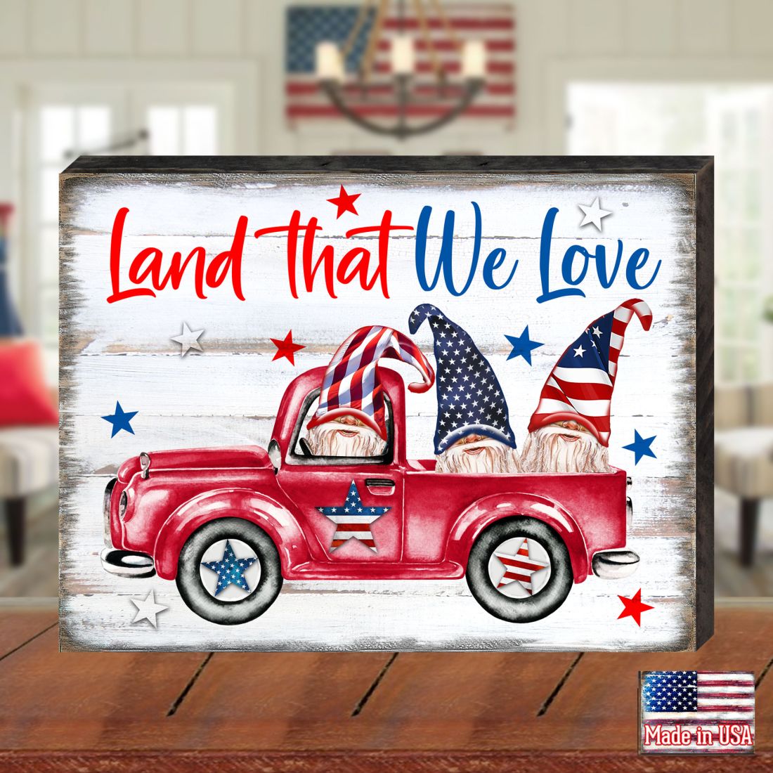 American Patriotic Tractor Wall Block