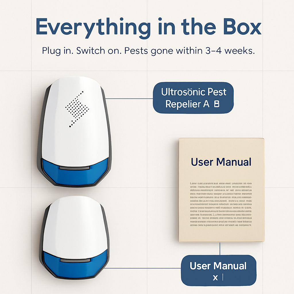 Ultrasonic Pest Repeller with Night Light for Indoor Use