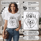 Golden Retriever Mom Graphic T-Shirt Cotton Women's Casual Dog Lover Top