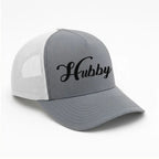 Embroidered Hubby Trucker Hat – Classic Mesh Cap for Wedding or Anniversary