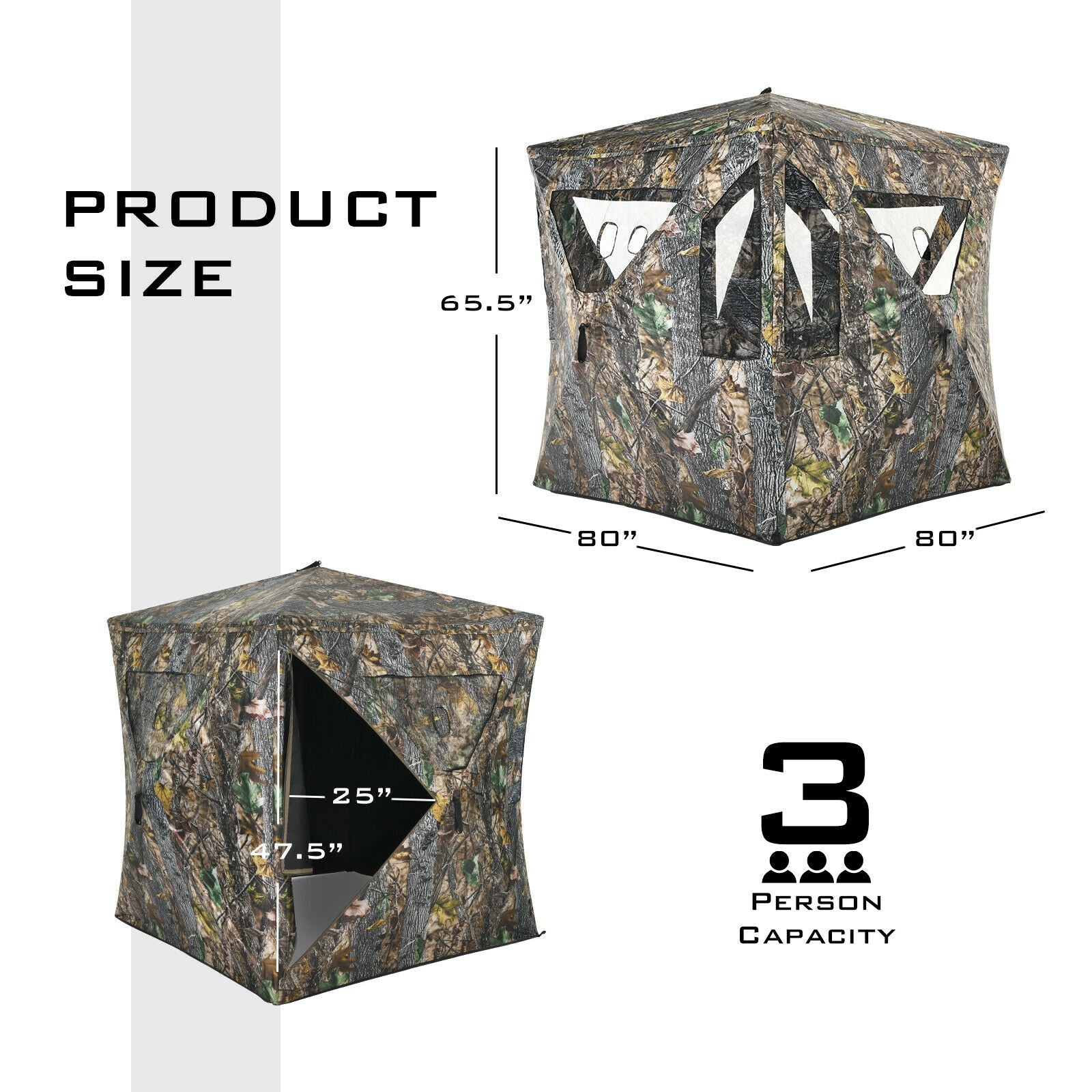 3 Person Portable Pop-Up Ground Tent