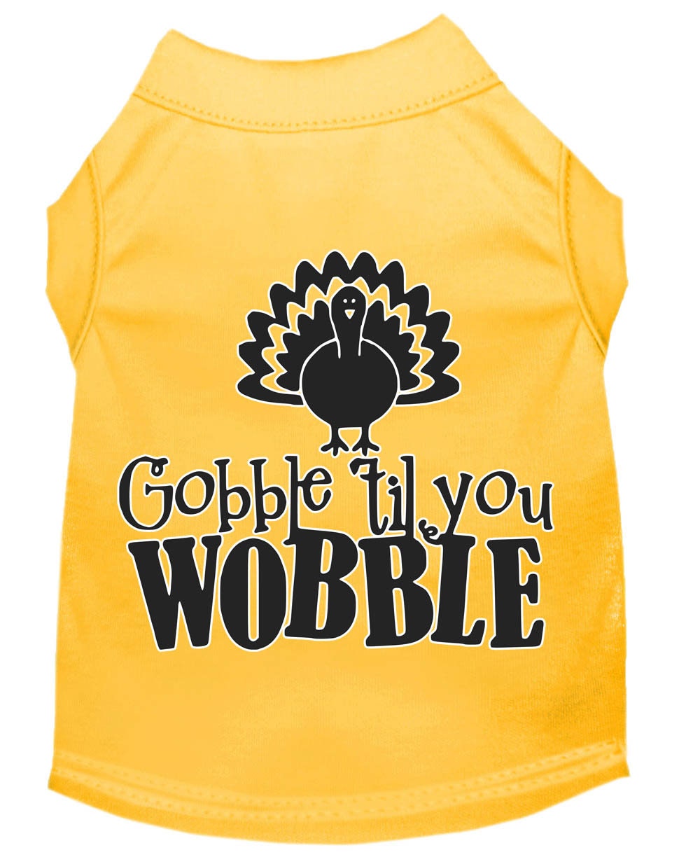 Pet Dog & Cat Shirt "Gobble Til Ya Wobble"