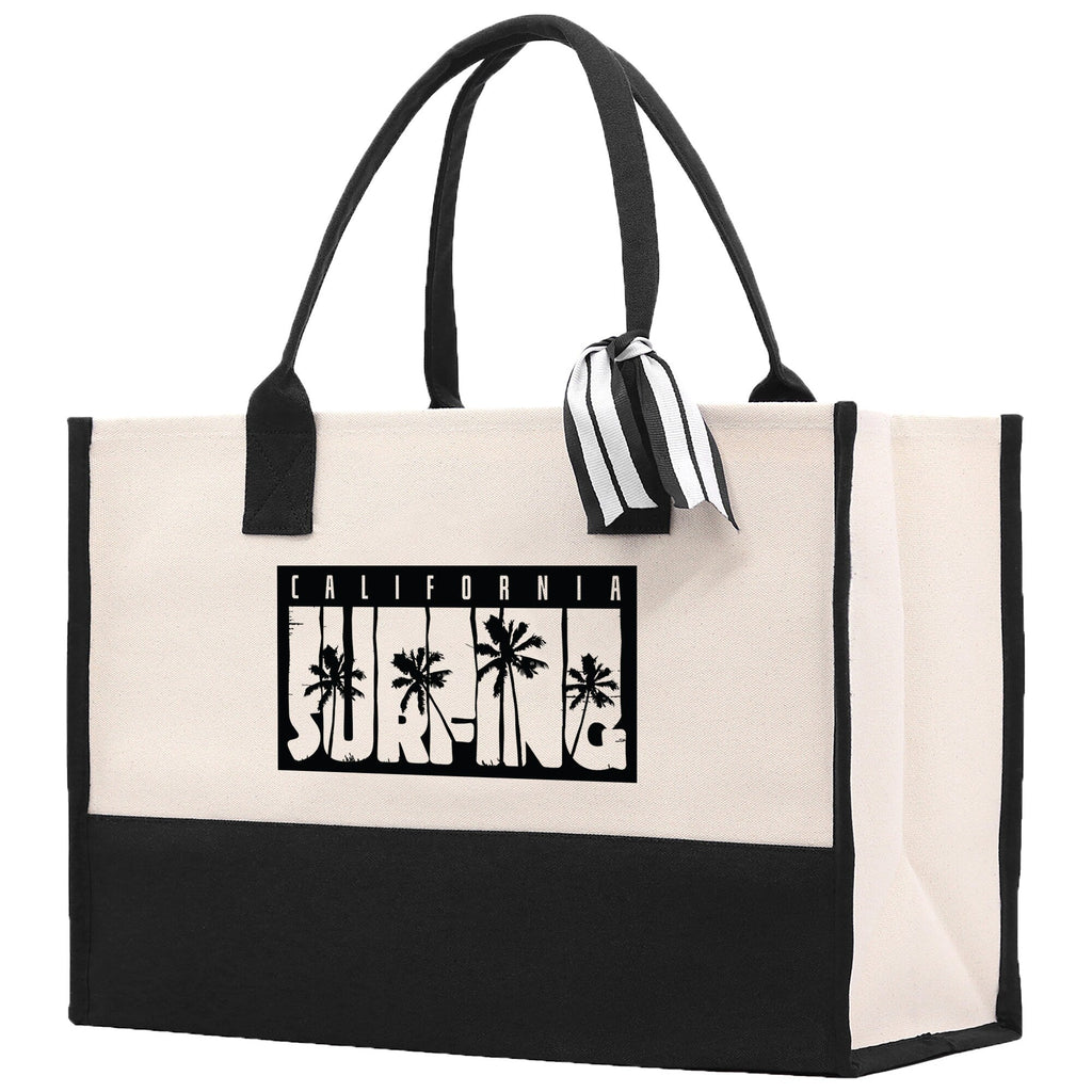 California Cotton Canvas Tote Bag CA Travel Vacation Tote Employee and Client Gift Wedding Favor Birthday Welcome Tote Bag Bridesmaid Gift