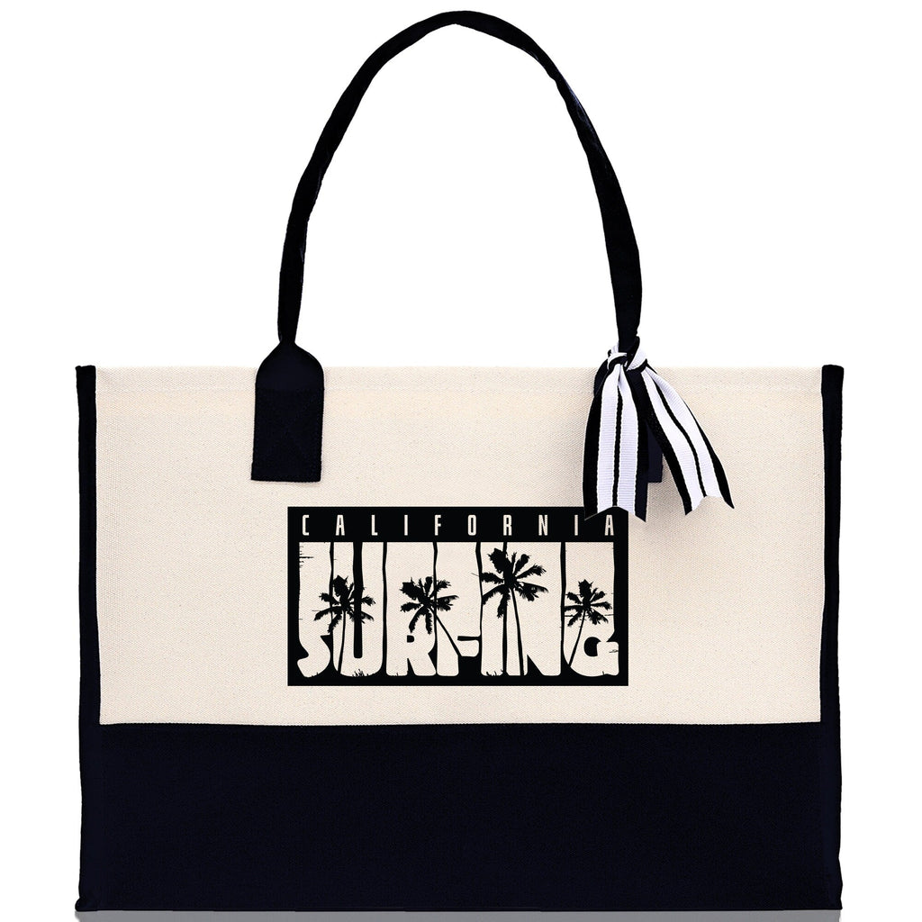 California Cotton Canvas Tote Bag CA Travel Vacation Tote Employee and Client Gift Wedding Favor Birthday Welcome Tote Bag Bridesmaid Gift
