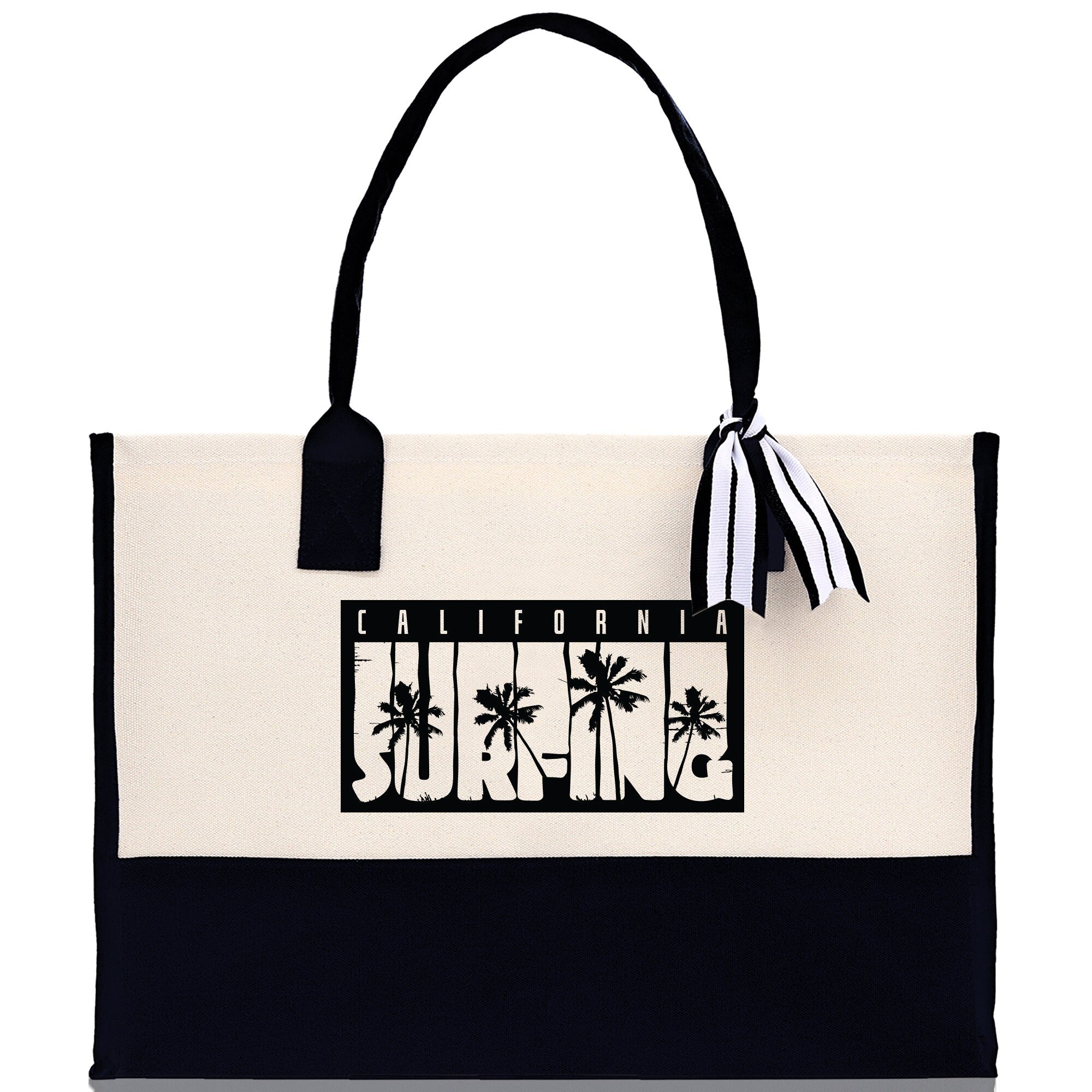 California Cotton Canvas Tote Bag CA Travel Vacation Tote Employee and Client Gift Wedding Favor Birthday Welcome Tote Bag Bridesmaid Gift