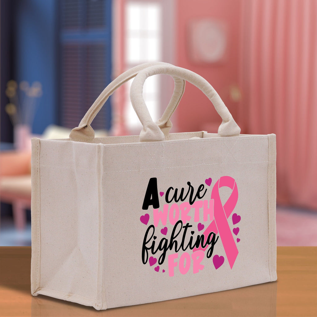 Cotton Canvas Tote Bag Cancer Support