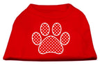 Pet Shirt "Swiss Dots Red Paw"