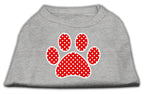 Pet Shirt "Swiss Dots Red Paw"
