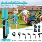 Junior Complete Golf Club Set with Stand Bag Rain Hood