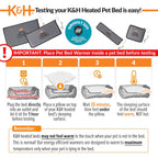 K&H Pet Bed Warmer – Indoor Heated Pad for Cats & Dogs, Thermostatically Controlled, Energy-Efficient, Safe for Arthritis & Comfort