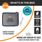 K&H Pet Bed Warmer – Indoor Heated Pad for Cats & Dogs, Thermostatically Controlled, Energy-Efficient, Safe for Arthritis & Comfort