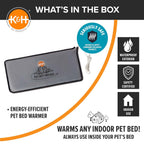 K&H Pet Bed Warmer – Indoor Heated Pad for Cats & Dogs, Thermostatically Controlled, Energy-Efficient, Safe for Arthritis & Comfort