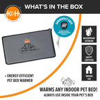 K&H Pet Bed Warmer – Indoor Heated Pad for Cats & Dogs, Thermostatically Controlled, Energy-Efficient, Safe for Arthritis & Comfort