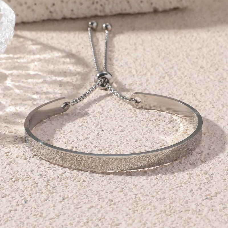 Engraved Titanium Steel Bracelet