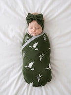 Mallard Duck Jacquard Knit Baby Blanket