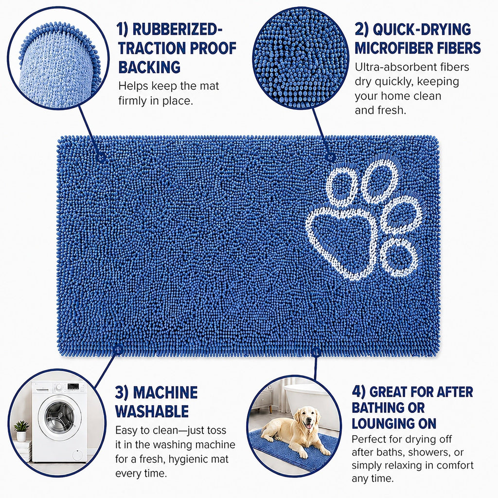 Quick-Drying Anti-Skid Dog Mat