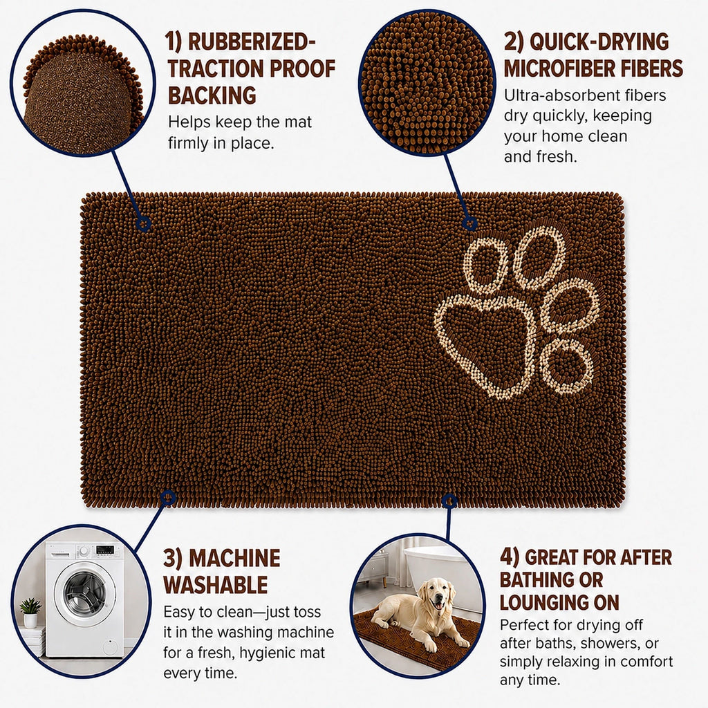 Quick-Drying Anti-Skid Dog Mat