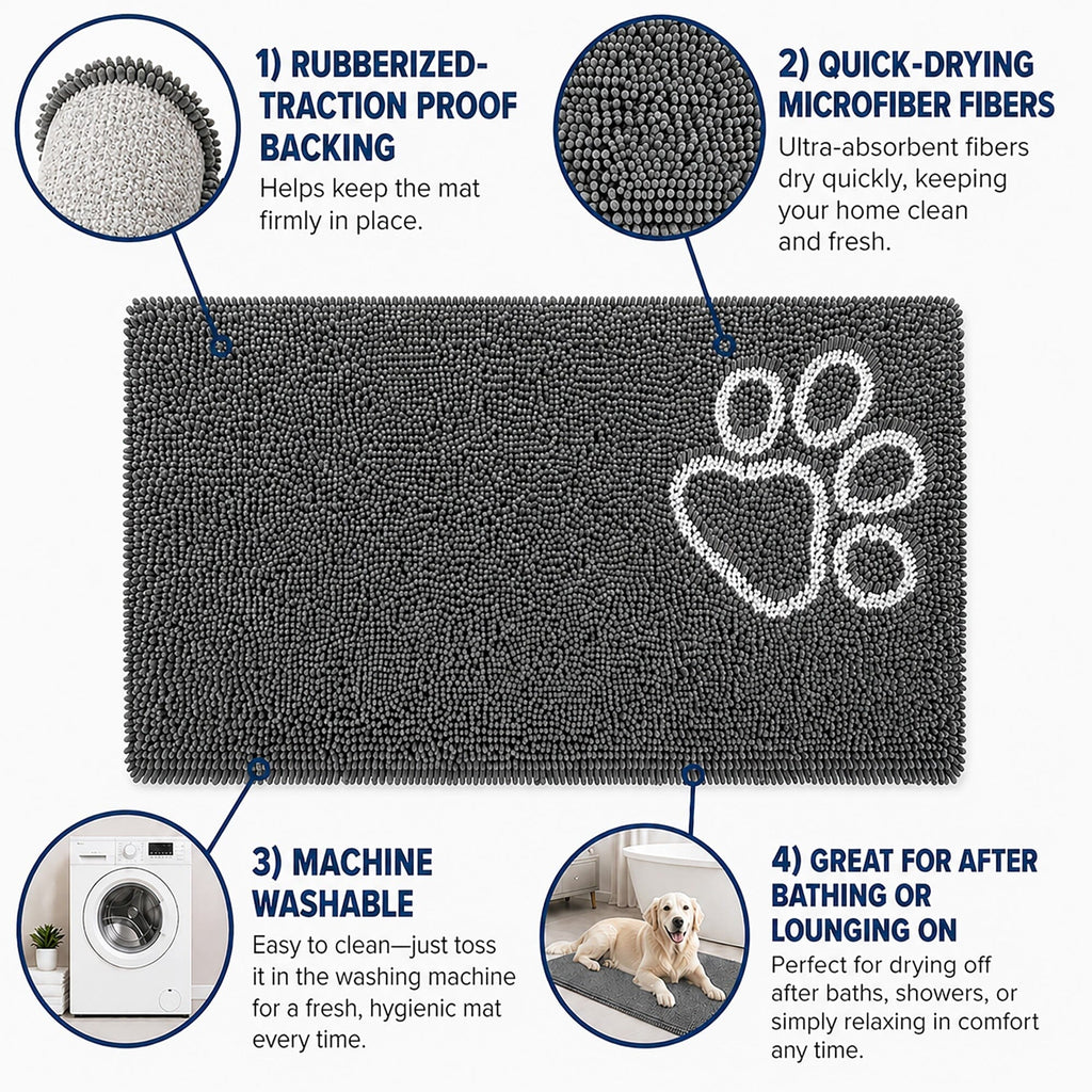 Quick-Drying Anti-Skid Dog Mat