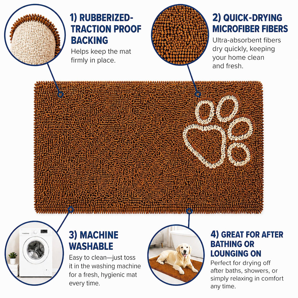 Quick-Drying Anti-Skid Dog Mat