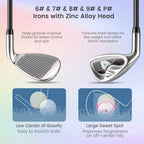 Women's 9 Pieces Complete Golf Club Set