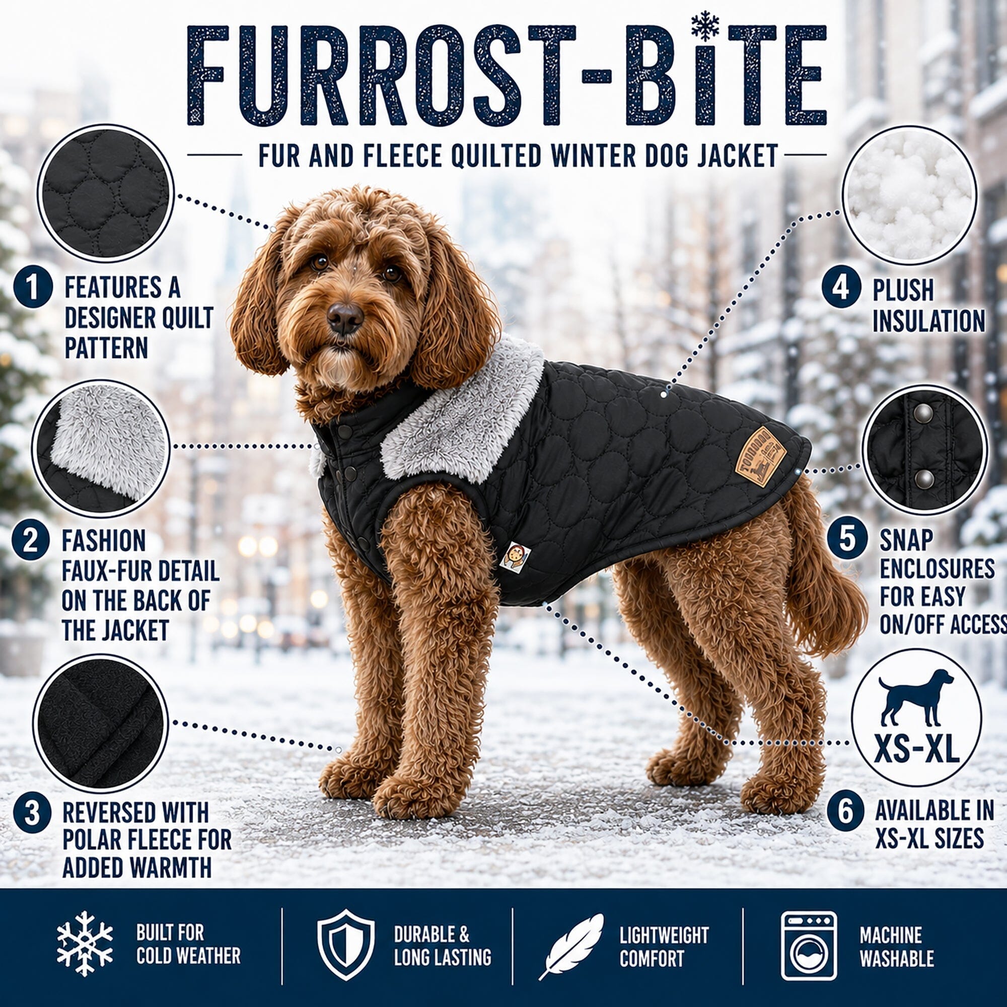 Fur and Fleece  Dog Jacket