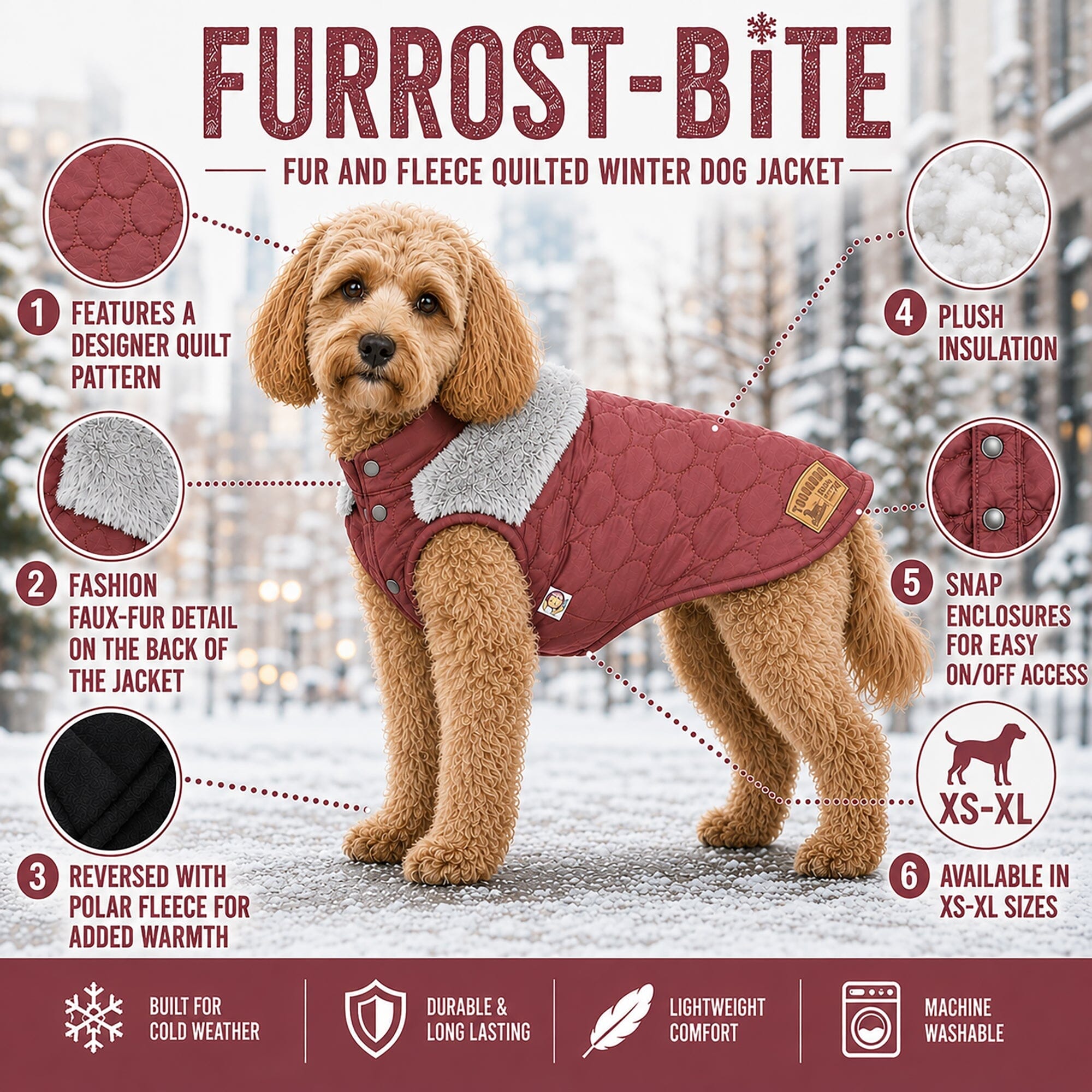 Fur and Fleece  Dog Jacket