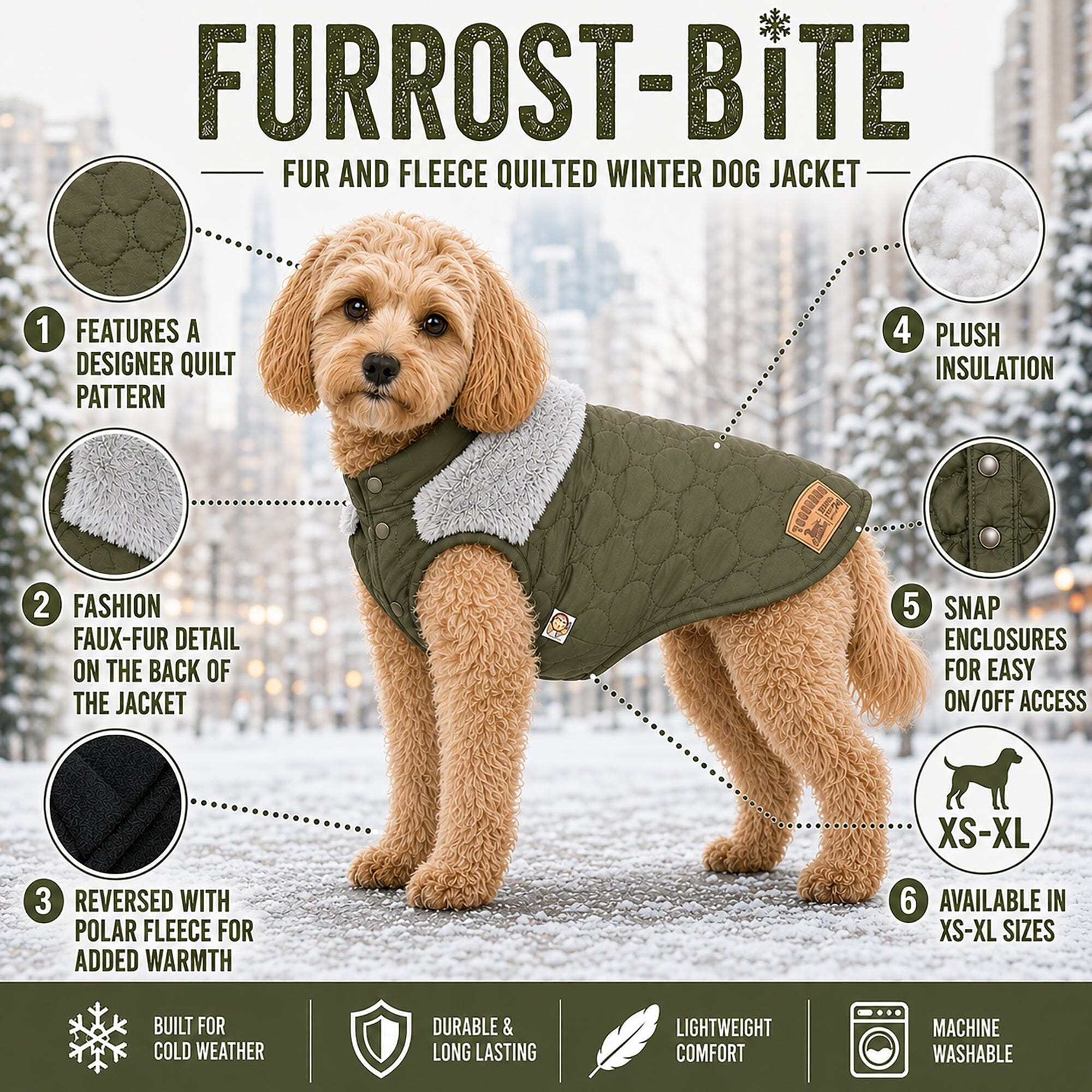 Fur and Fleece  Dog Jacket