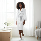 Knee-Length Waffle Robe for Women