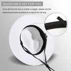 Wide Brim Straw Panama Roll up Hat