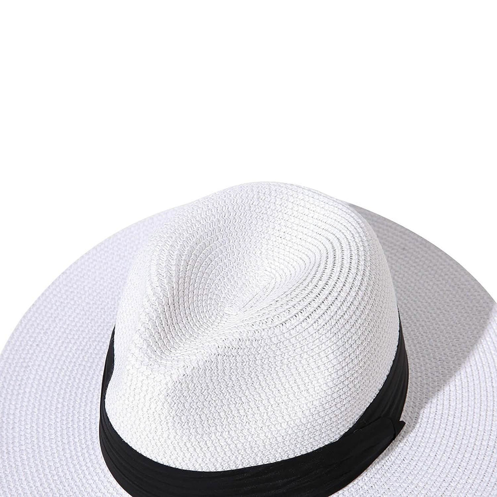 Wide Brim Straw Panama Roll up Hat