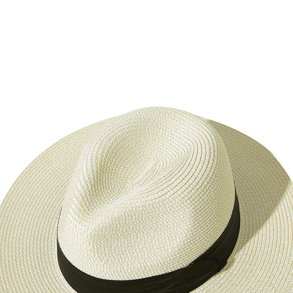 Wide Brim Straw Panama Roll up Hat