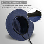 Wide Brim Straw Panama Roll up Hat
